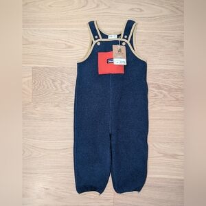 Patagonia Baby Synchilla® Overalls Navy and Red 2T